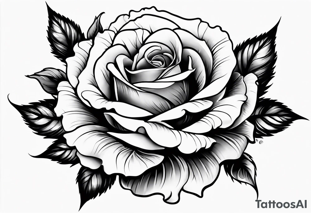 Smoke around rose tattoo idea