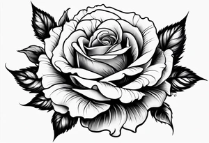 Smoke around rose tattoo idea