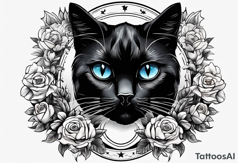 Black cat inside arm tattoo idea