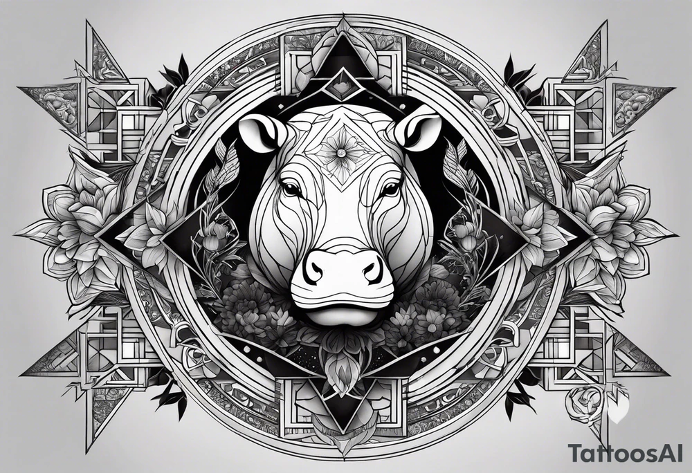 Very asymmetrical, +geometric pattern, with realistic full moon, with hippo at side look, +tribal, +geometric, +inkart , +blackwork, +grey scale, + sketch
with wintersweet flower bud, +portrait orientation, +inkart touch, tattoo idea