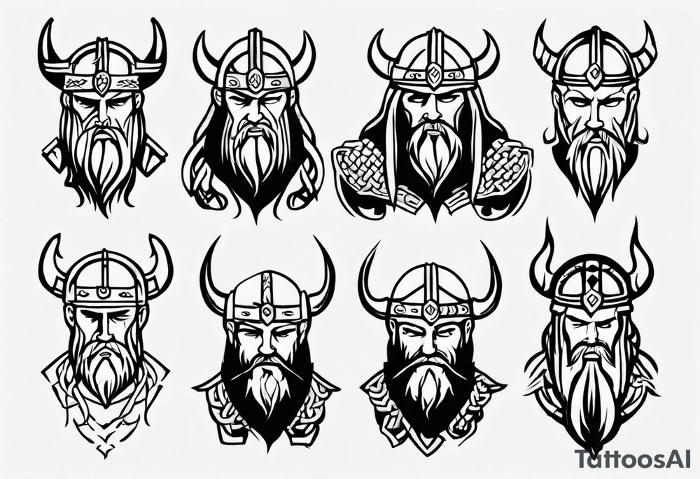 Viking no tattoos face and shoulders tattoo idea