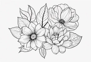 flowers and vains tattoo idea