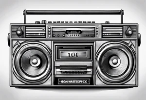 1980'S BOOM BOX tattoo idea