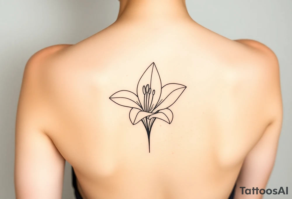 White lilly tattoo idea