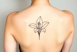 White lilly tattoo idea