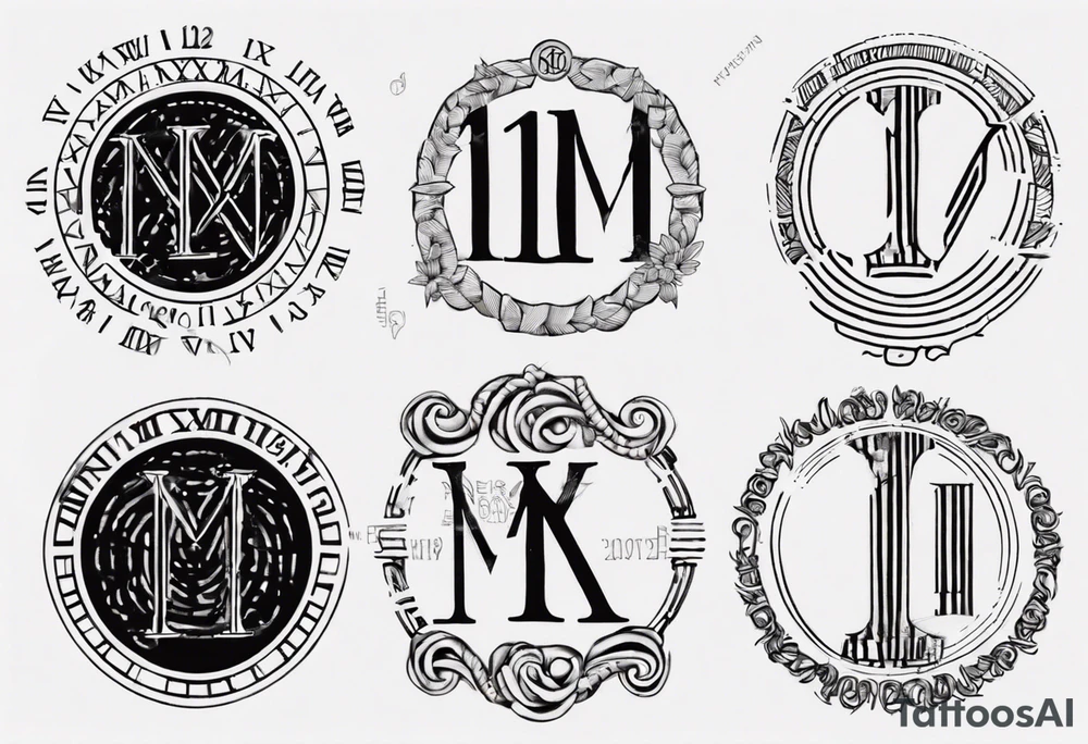 Roman numeral date filled it with fingerprint tattoo idea