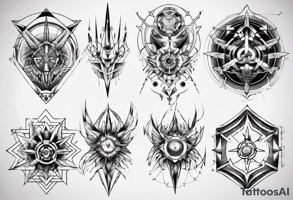 Geometrical symmetry tattoo idea