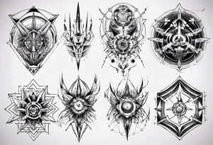 Geometrical symmetry tattoo idea