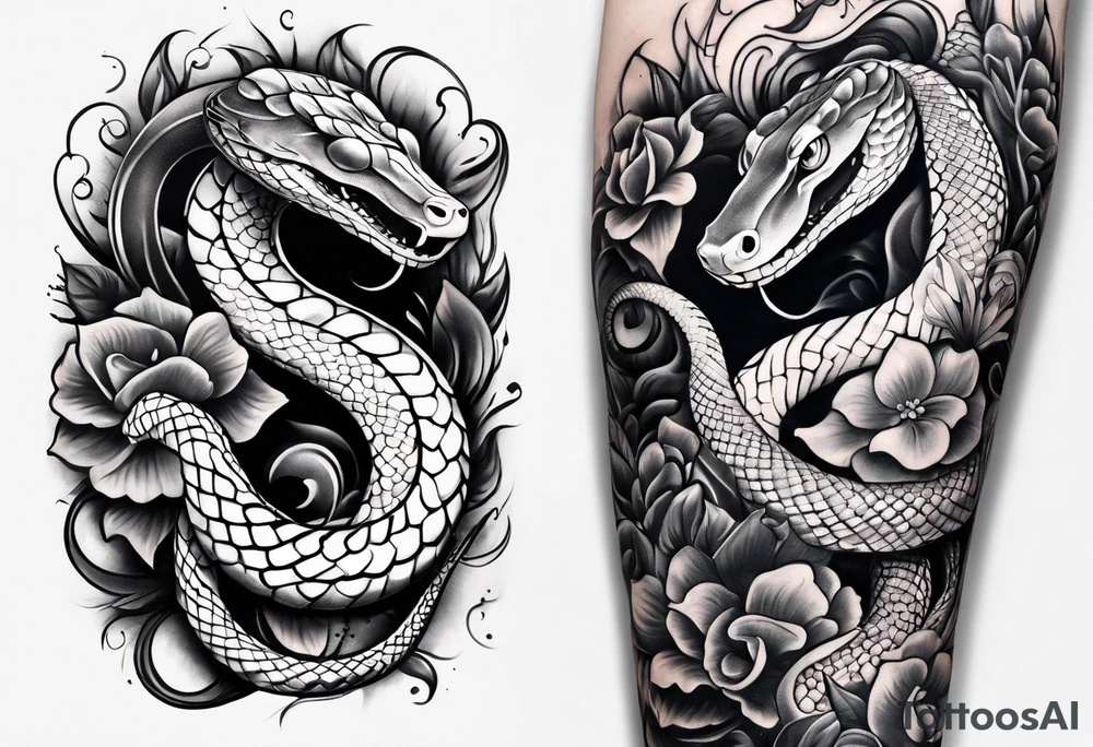 snake arm sleeve tattoo tattoo idea