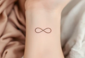 Three different infinity symbols in gold, silver, and bronz tattoo idea