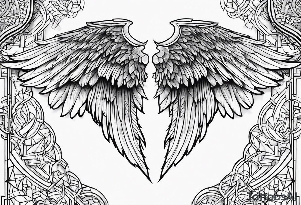 Angel wings tattoo idea