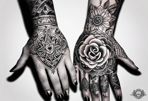 Small hand tattoo. Marriage symbol for my husband Tyler. tattoo idea