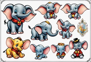 disney dumbo tattoo idea