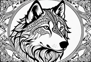 wolf tattoo idea