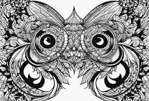 Immagine con acchiappa sogni e doppia personalità tattoo idea