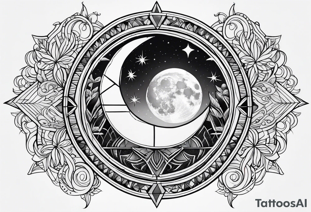sacred moon tattoo idea