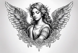 Angel on forearm tattoo idea