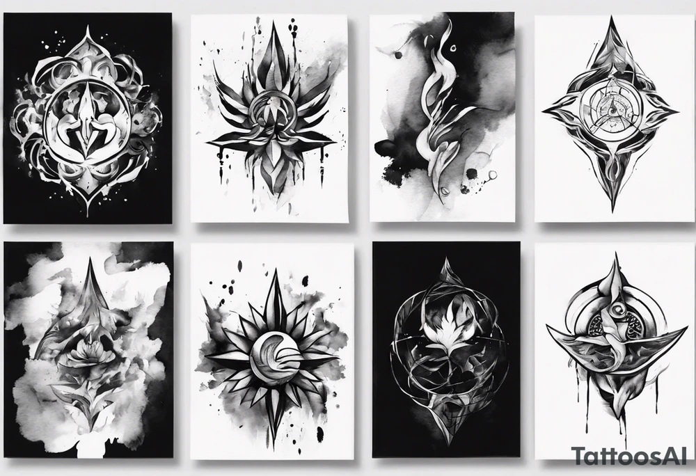 Abstract inner peace for men tattoo idea