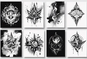 Abstract inner peace for men tattoo idea