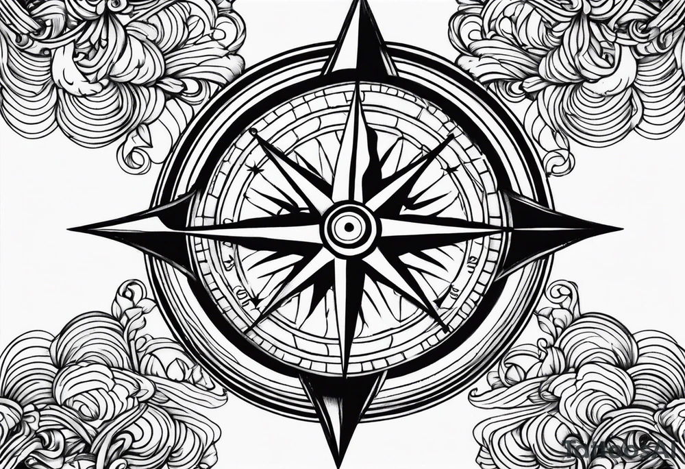 Nautical compass
Waves
Anchor small birds tattoo idea