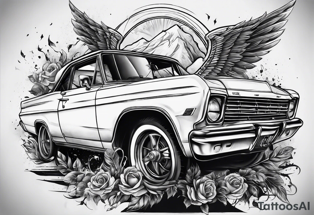 Lightning across the back tattoo idea