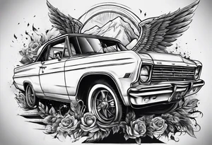 Lightning across the back tattoo idea