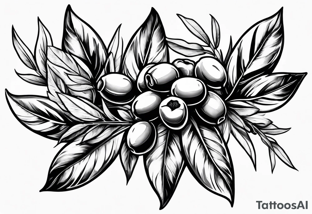 Olive branch tattoo idea
