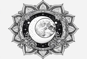 Cancer zodiac mandela moon tattoo idea