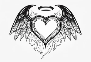 angel devil heart/wings tattoo idea