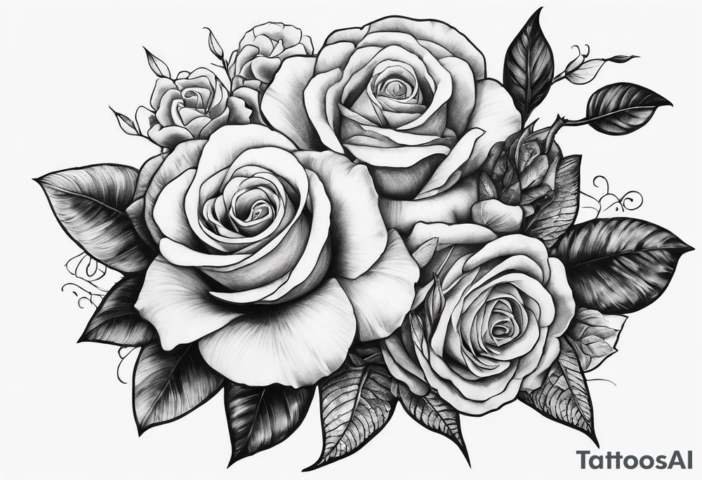 snake wrapped around my arm with one money flower and one rose flower tattoo idea