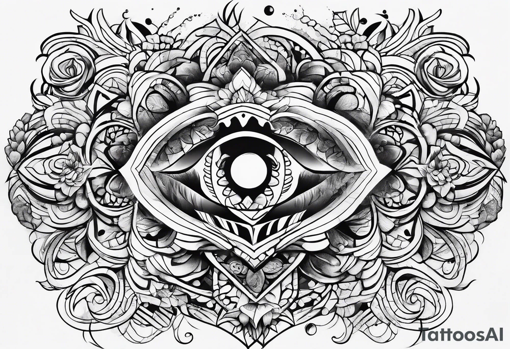 Random lines tattoo idea