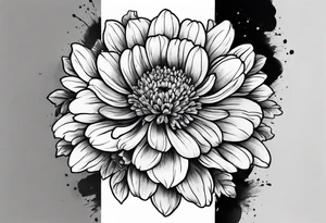 A stemless marigold tattoo idea