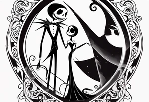 Nightmare before Christmas jack and sally tattoo idea