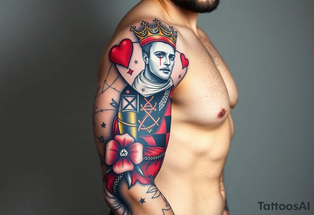 king of hearts tattoo idea