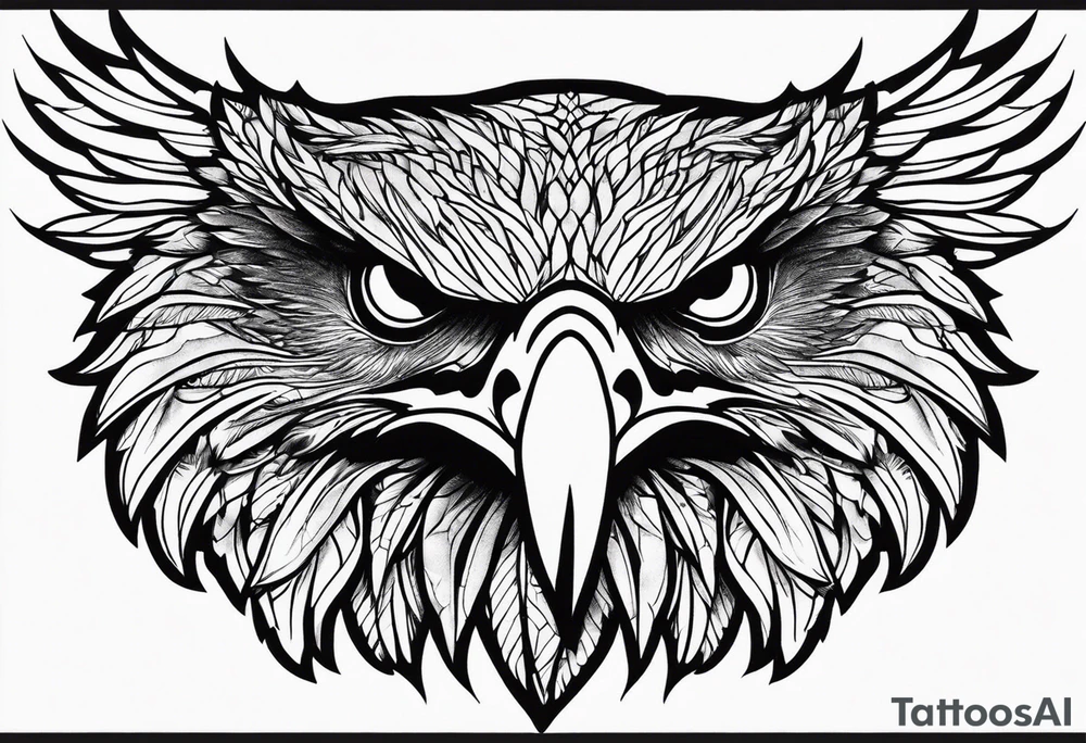 eagle face tattoo idea