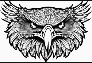 eagle face tattoo idea