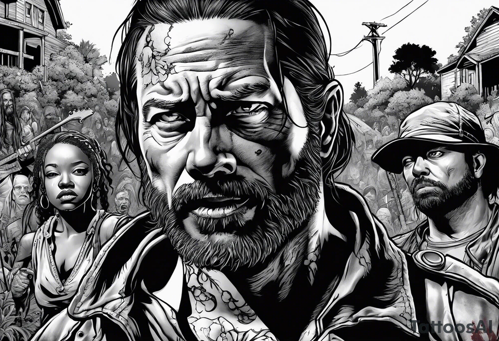 The walking dead michon tattoo idea