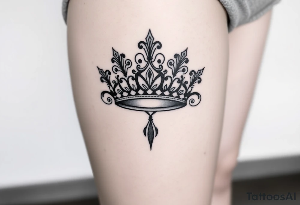 majestic crown tattoo idea