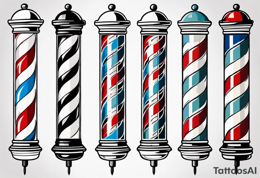 Barber's pole tattoo idea