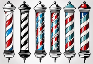 Barber's pole tattoo idea