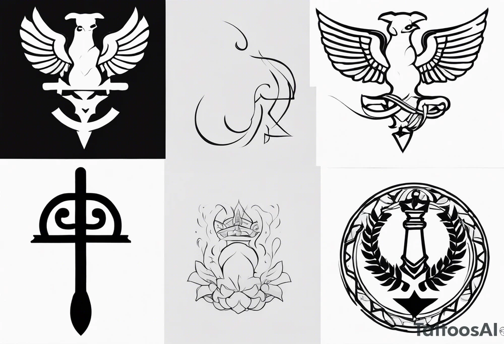 greek strength tattoo tattoo idea