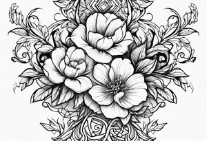 flowers and vines tattoo idea
