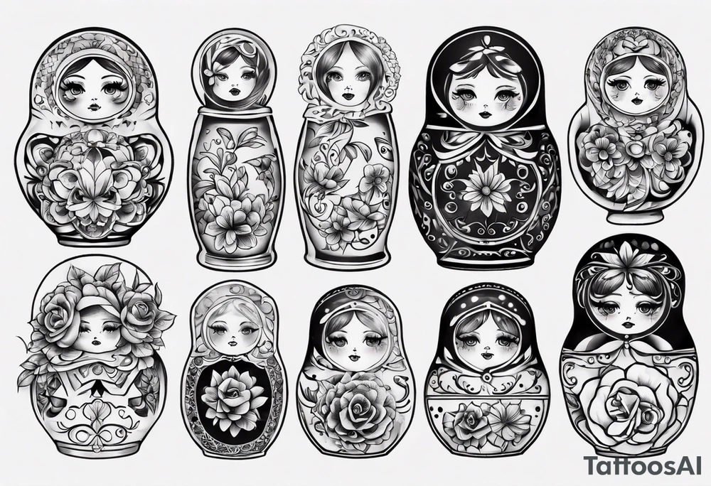 russian dolls tattoo idea