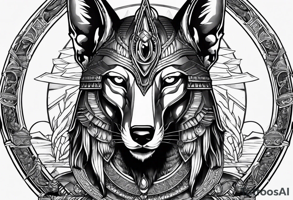 Batalla Anubis and ra tattoo idea