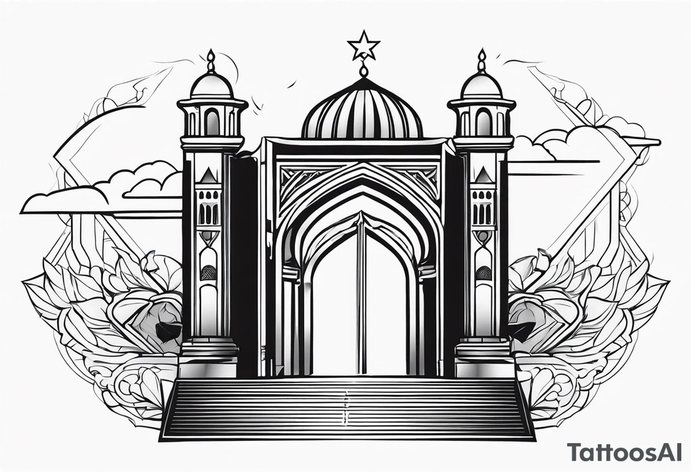 israel gate vector tattoo idea