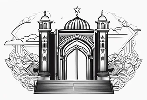 israel gate vector tattoo idea