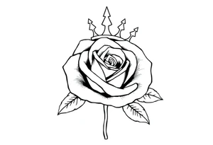 A Rose with a kings crown on it tattoo idea