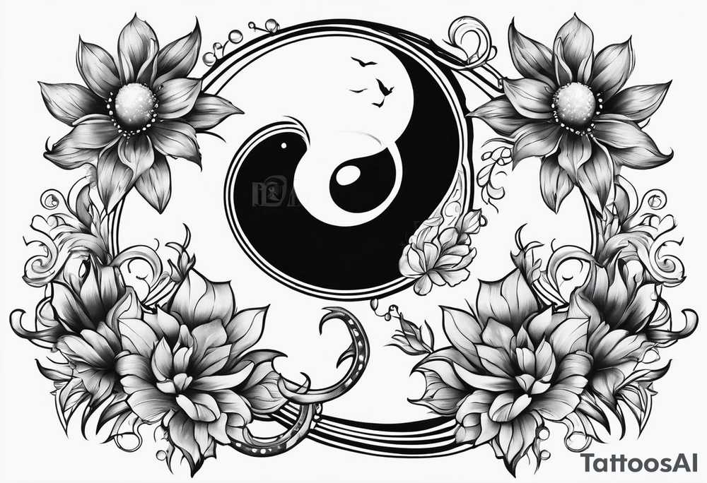 Yin yang Scorpio and leo tattoo idea