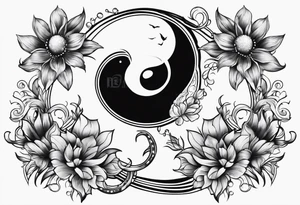 Yin yang Scorpio and leo tattoo idea