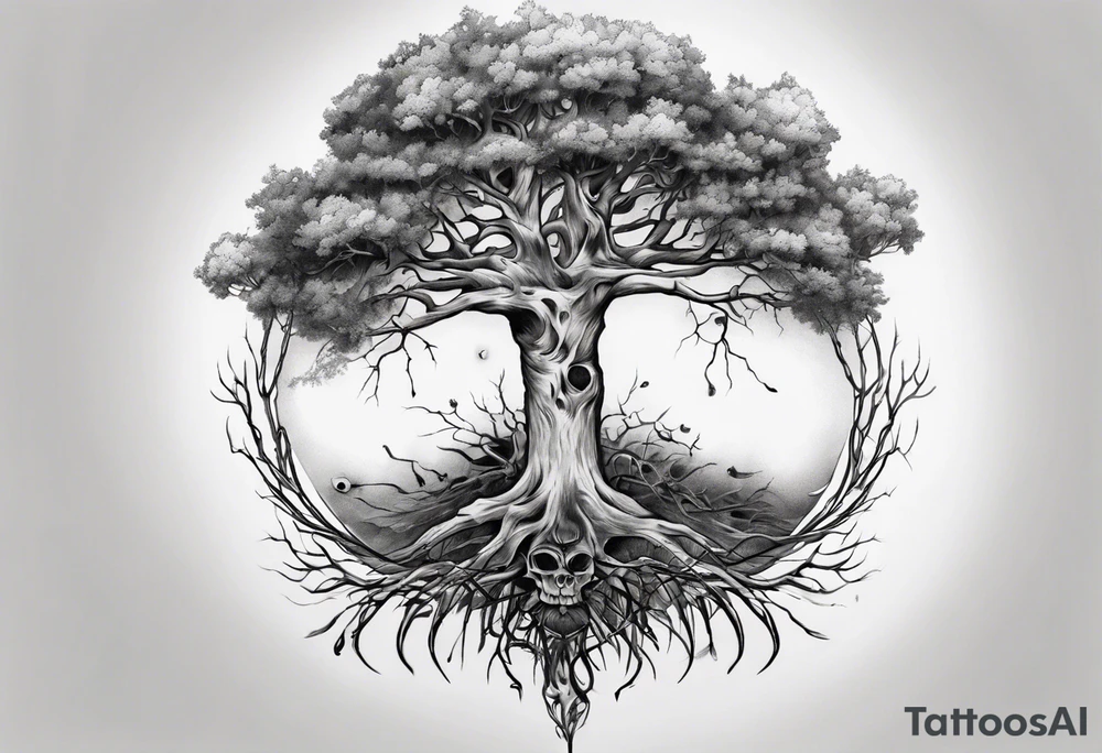 tree from sniper bullet tattoo idea